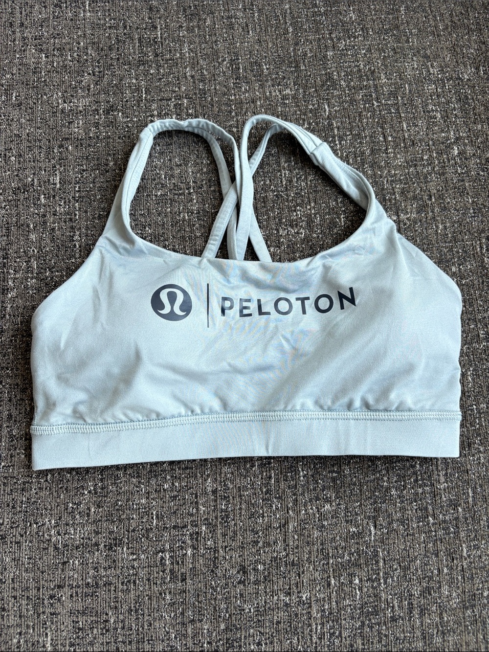 Peloton x Lululemon Energy Bra in Concrete Blue Size 6